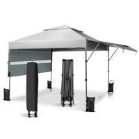 3 x 3 m Pop-up Paviljoen Vouwpaviljoen met Roltas 4 Zandzakken UV-Bescherming 50+ Feesttent Waterdicht Winterbestendig (Wit)