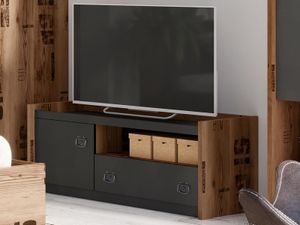 Tv-meubel FANJO 1 deur 1 lade alpine sparren/staal