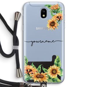 Zonnebloemen: Samsung Galaxy J5 (2017) Transparant Hoesje met koord