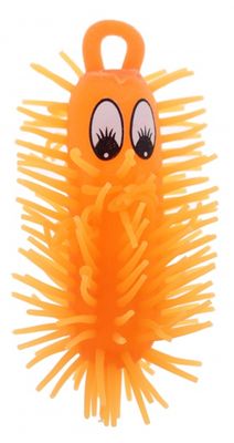 Johntoy elastische rups met licht oranje 12 cm Johntoy elastische rups met licht oranje 12 cm