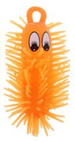 Johntoy elastische rups met licht oranje 12 cm - thumbnail