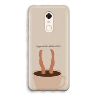 Aggressively drinks coffee: Xiaomi Redmi 5 Transparant Hoesje