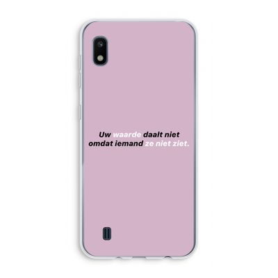uw waarde daalt niet: Samsung Galaxy A10 Transparant Hoesje