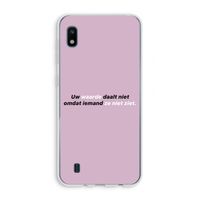 uw waarde daalt niet: Samsung Galaxy A10 Transparant Hoesje