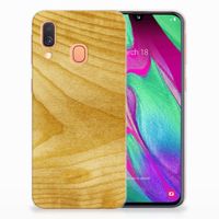 Samsung Galaxy A40 Bumper Hoesje Licht Hout