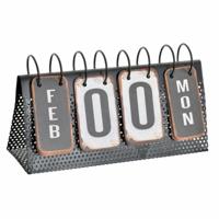 Tafelkalender DKD Home Decor Wit Zwart 34 x 13 x 21 cm