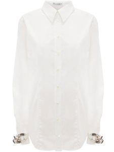 JW Anderson chemise en popeline à détails de chaînes - Blanc