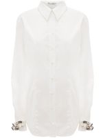 JW Anderson chemise en popeline à détails de chaînes - Blanc