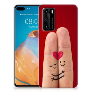 Huawei P40 Silicone Back Cover Liefde - Origineel Romantisch Cadeau