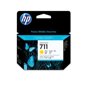 HP 711 gele DesignJet inktcartridges, 29 ml, 3-pack