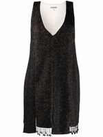 GANNI robe courte ornée de perles - Noir