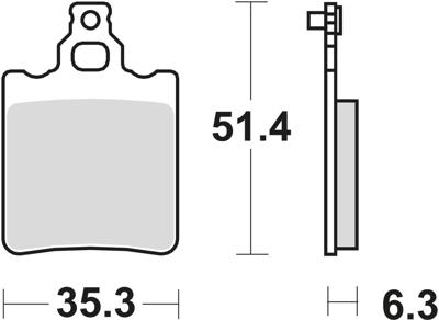 TRW remblokken "mcb 552 brake pad mcb 552 organic standard