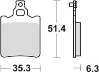 TRW remblokken "mcb 552 brake pad mcb 552 organic standard