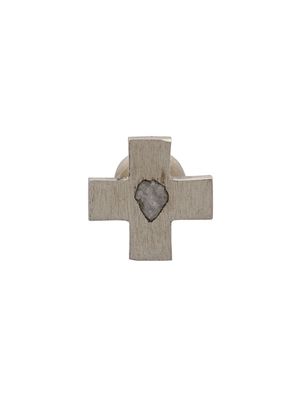 Parts of Four cross stud diamond single earring - Métallisé