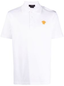 Versace polo à logo brodé Medusa - Blanc