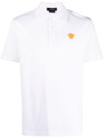 Versace polo à logo brodé Medusa - Blanc
