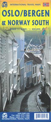 Wegenkaart - landkaart Norway South, Oslo, Bergen | ITMB