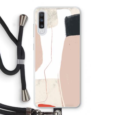 Lava: Samsung Galaxy A70 Transparant Hoesje met koord