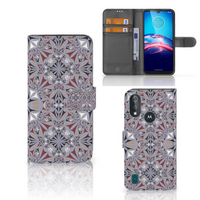 Bookcase Moto E6s Bookcase Flower Tiles - thumbnail