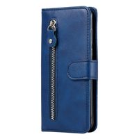 iPhone 7 hoesje - Bookcase - Pasjeshouder - Portemonnee - Rits - Kunstleer - Blauw