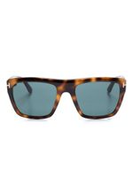 TOM FORD Eyewear lunettes de soleil à effet écailles de tortue - Marron - thumbnail