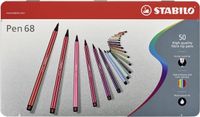 STABILO Pen 68, premium viltstift, metalen etui met 50 stuks - thumbnail