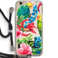 Papegaaien: iPhone 6 / 6S Transparant Hoesje met koord