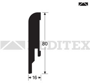 meister 6954 plint 5 pk eiken titaan 6278 2500 x 80 mm 4 stuks