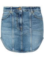 PINKO minijupe en jean à patch logo - Bleu