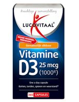 Vitamine D3 25 mcg 365 capsules MAXI POT - Lucovitaal - thumbnail