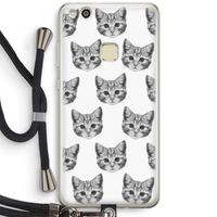 Kitten: Huawei Ascend P10 Lite Transparant Hoesje met koord
