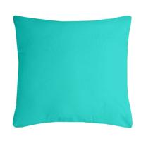 Stof Textile sierkussen Nelson - aqua blauw - 60 x 60 cm - bank kussens - polyester