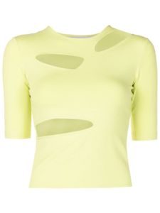 Gloria Coelho t-shirt à découpes - Vert