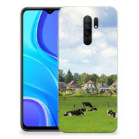 Xiaomi Redmi 9 TPU Hoesje Koeien - thumbnail