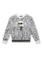 Karl Lagerfeld Kids sweat à imprimé K/Ikonik - Blanc