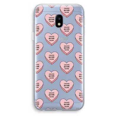 Chicks before dicks: Samsung Galaxy J3 (2017) Transparant Hoesje