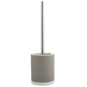 MSV Shine Toilet|wc-borstel houder - keramiek|metaal - taupe - 38 cm