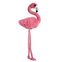 Pluche dierenknuffel flamingo roze 65 cm   -