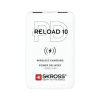 Skross Reload 10 PD, Qi Powerbank 10000 mAh Li-ion Wit Statusweergave