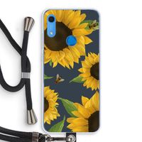 Sunflower and bees: Huawei Y6s Transparant Hoesje met koord