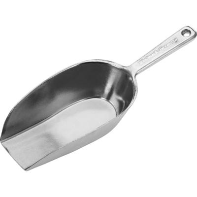 Keukenhulp voedsel doseer schep - aluminium - 210 ml - 21 x 7 cm - opstaande rand