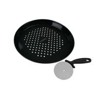 Geperforeerde pizzaplaat en wielset - FACKELMANN PROFESIONAL - 32 cm