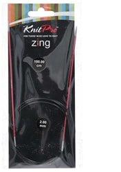 KnitPro Zing Rondbreinaalden 100cm 2,00 mm