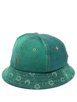 Marine Serre bob en jean à motif monogrammé - Vert