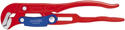 Knipex Pijptang S-vormig met snelle instelling rood poedergecoat 330 mm - 8360010