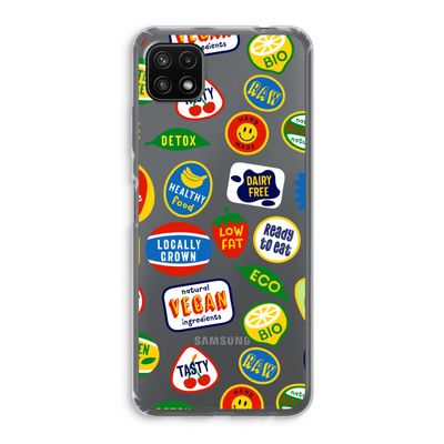 Fruitsticker: Samsung Galaxy A22 5G Transparant Hoesje