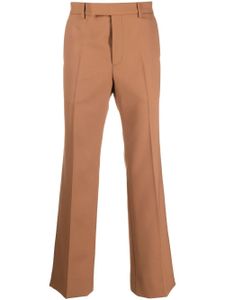 Gucci pantalon de costume à coupe évasée - Marron