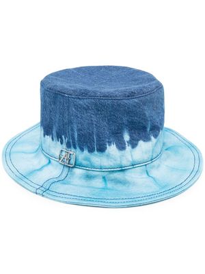 Alberta Ferretti bob à imprimé tie-dye - Bleu