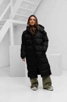 Malelions Monogram Long Puffer Winterjas Dames Zwart - Maat L - Kleur: Zwart | Soccerfanshop