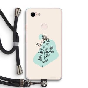 Violets are blue: Pixel 3 XL Transparant Hoesje met koord